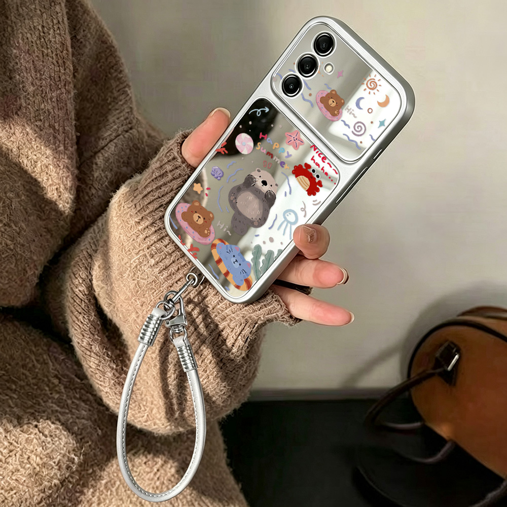 Cartoon Bear Mirror Case with  - Computer Case review and price