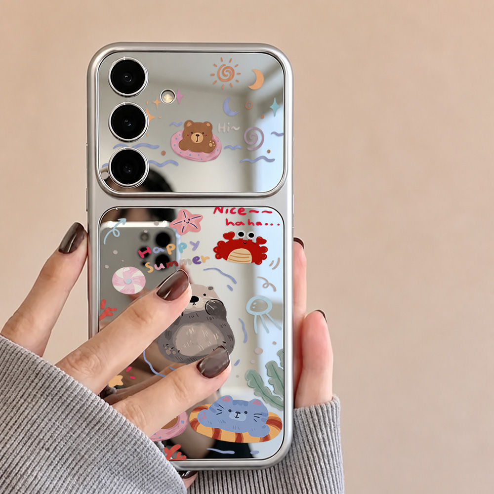 Cartoon Bear Mirror Case with  - Computer Case review and price