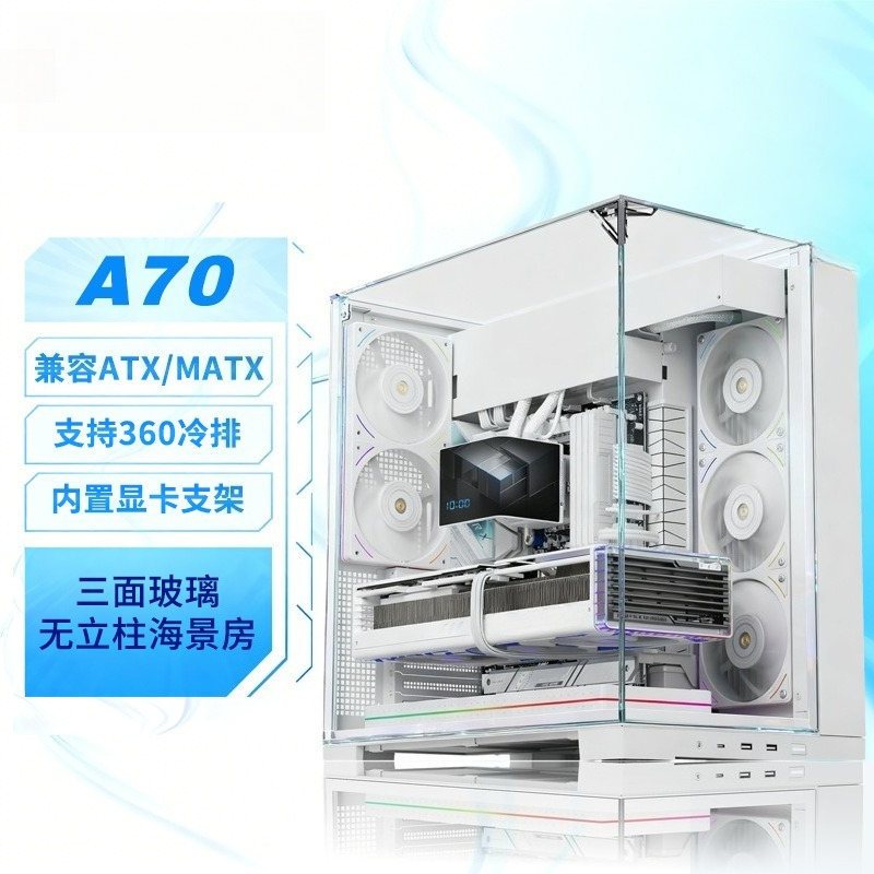White Panoramic Triple Tempere - Atx Case review and price